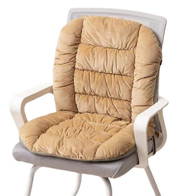 Chair Cushion Plush with Ties Dorm Chair Cushion Soft Seat Cushion with Backrest