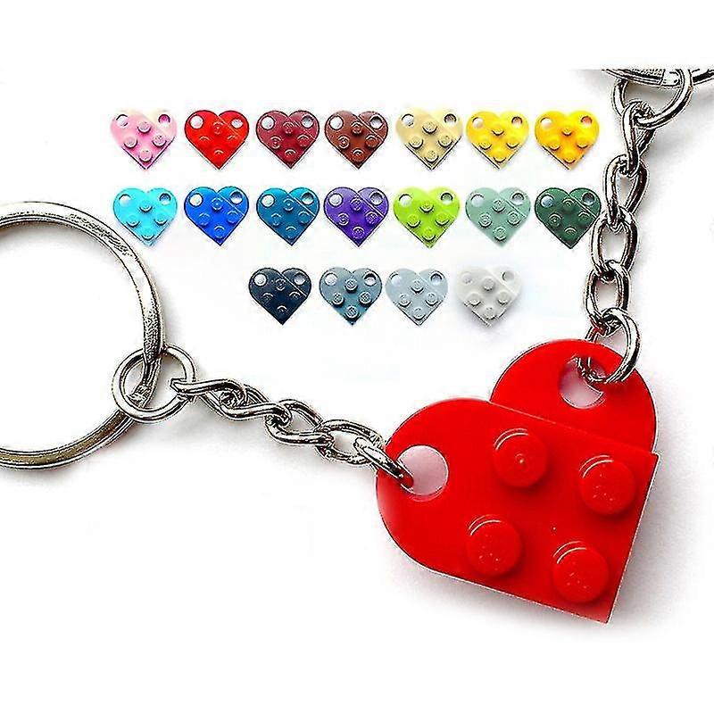 Heart Keyring,keychain Made With Lego Bricks Gift For Love