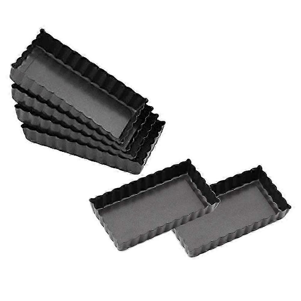 Mini Tart Pan Square 4 Inch with Removable Bottom Quiche Pan Nonstick Quiche Pie Pan 6 Pack for Bak