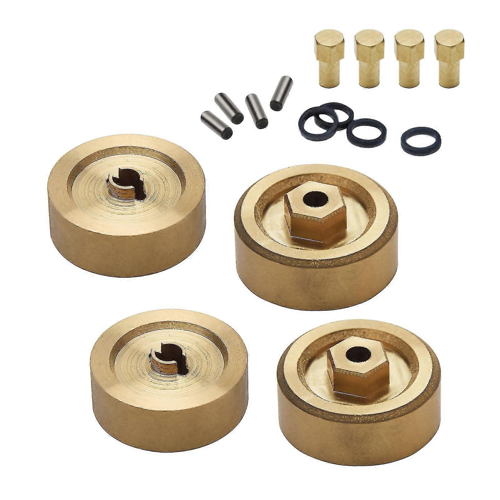 4pcs/set Easy Install Extended Weights Brass Wheel Hex Adapter For AXIAL SCX24
