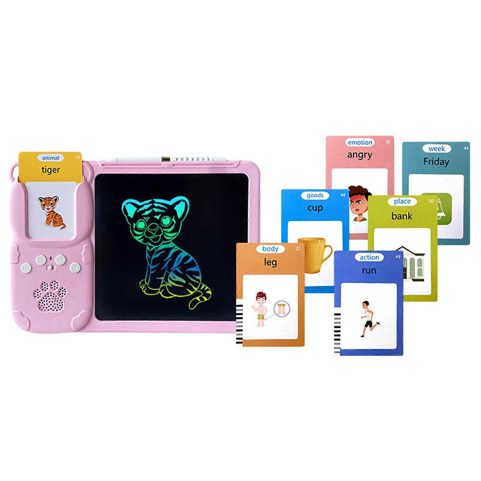 Portable Writing Board with Coloful Word Card Parent-child Interactions Play Toy for Kids Boys Girls