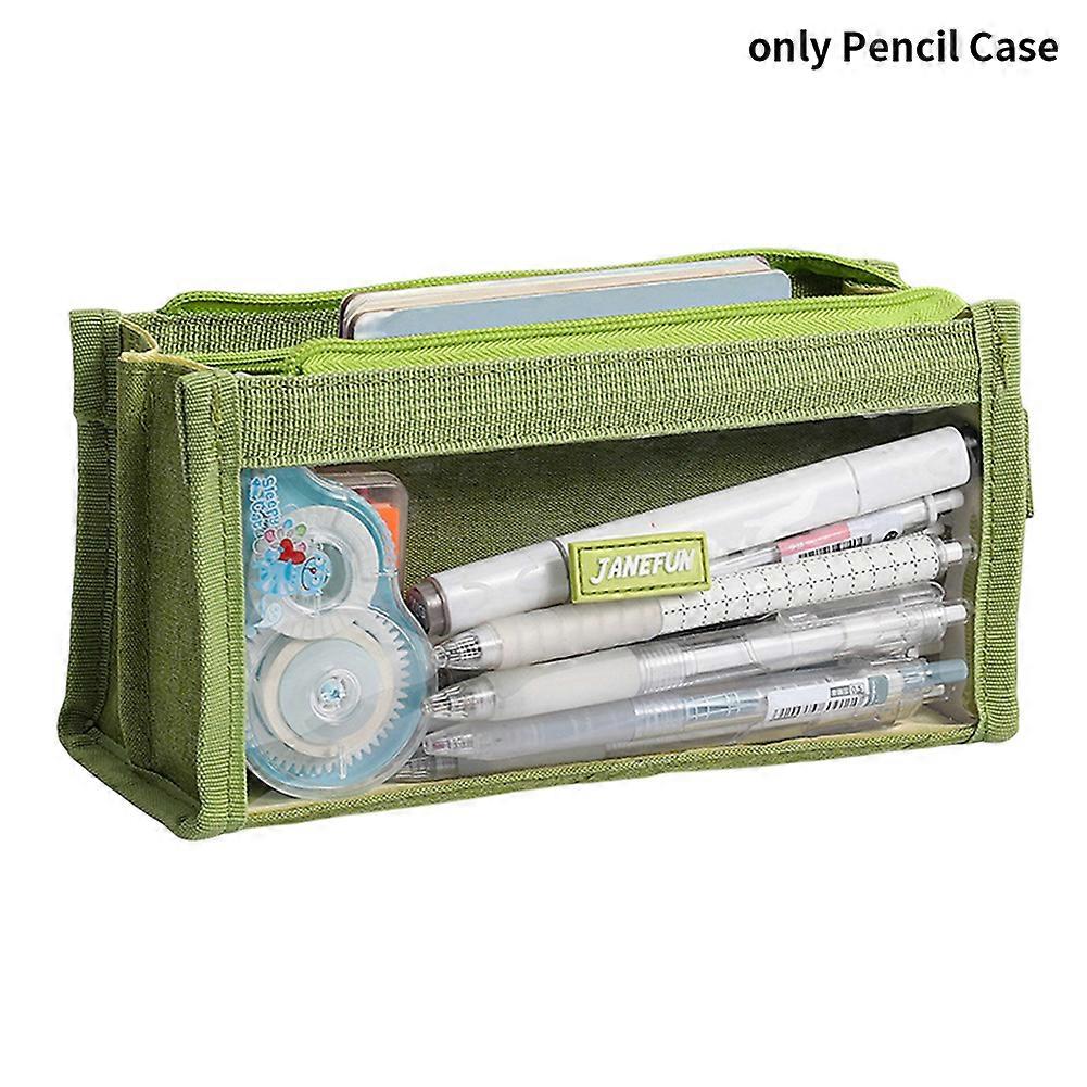 4 Layers Wear Resistant Non Doformation With Zipper Multi Functional Pencil Case Waterproof Large Capacity Portable Fordable