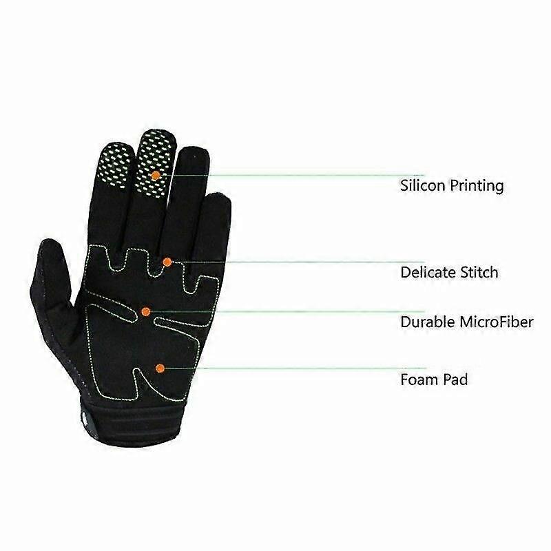 Gants Moto/vélo Halloween - Crâne Squelette Griffe Os - Plein Doigt - Écran Tactile - Homme/Femme - Lavage Main
