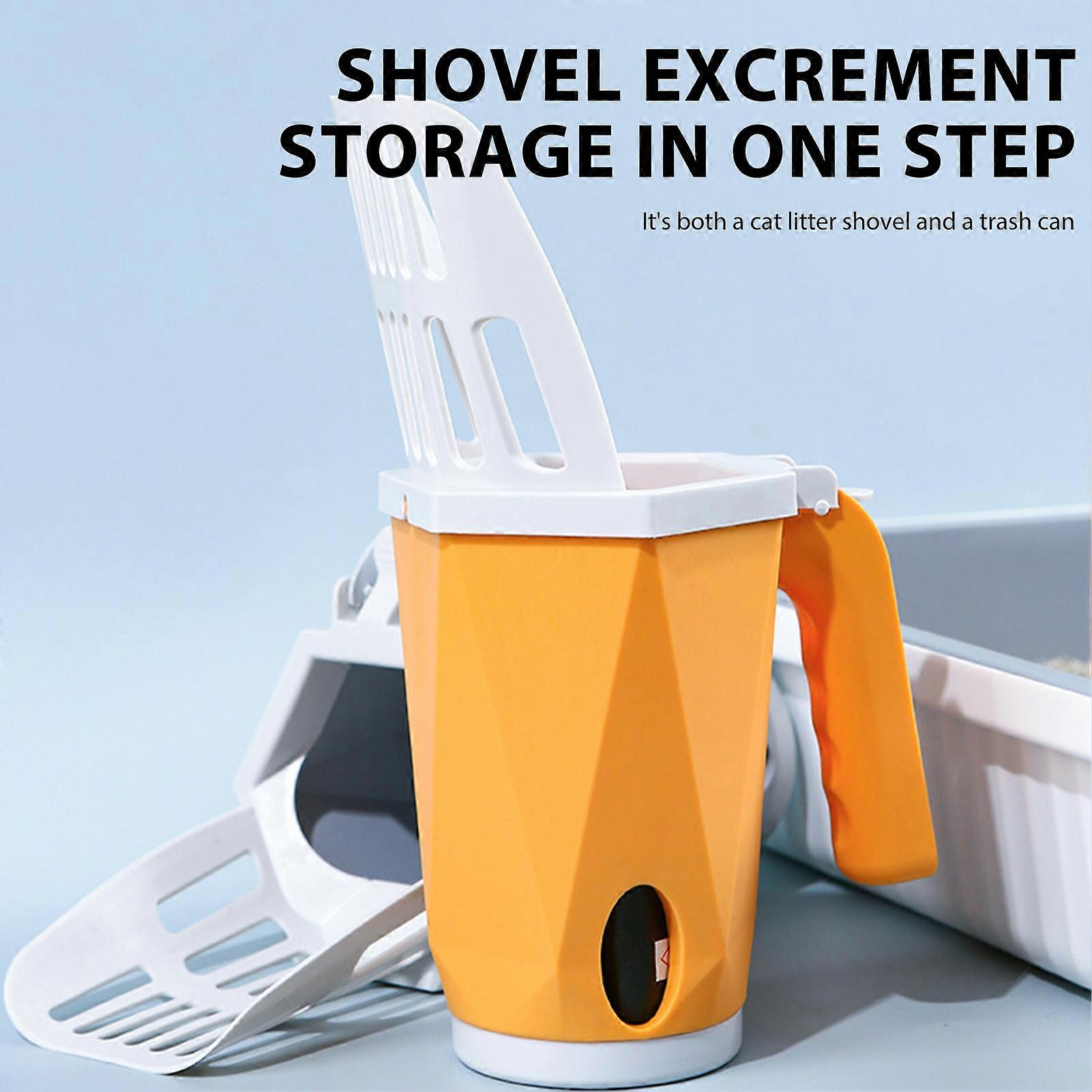 Cat Litters Scoop Integrated Removable Deep Shovel Holder with Handle Cleaning Tool