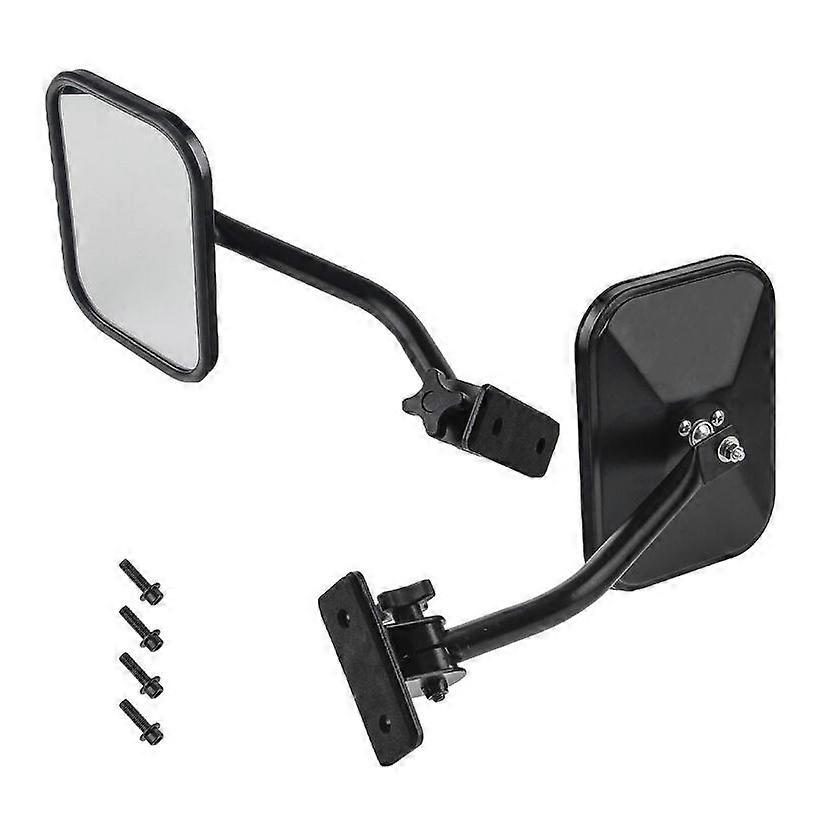 Quick Release Door Off Side View Mirrors For 1997-2018 Jeep Wrangler TJ & JK – Black, Adjustable, Pair