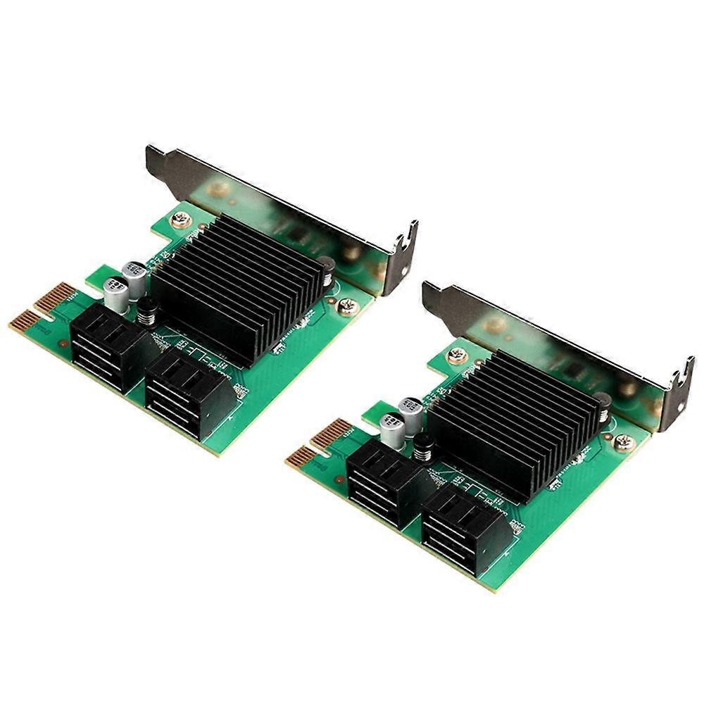 2Pcs Pcie to SATA 3.0 Expansion Card Pci-E to 4-Port SATA 3.0 Adapter Sata Expansion Card SATA 3.0