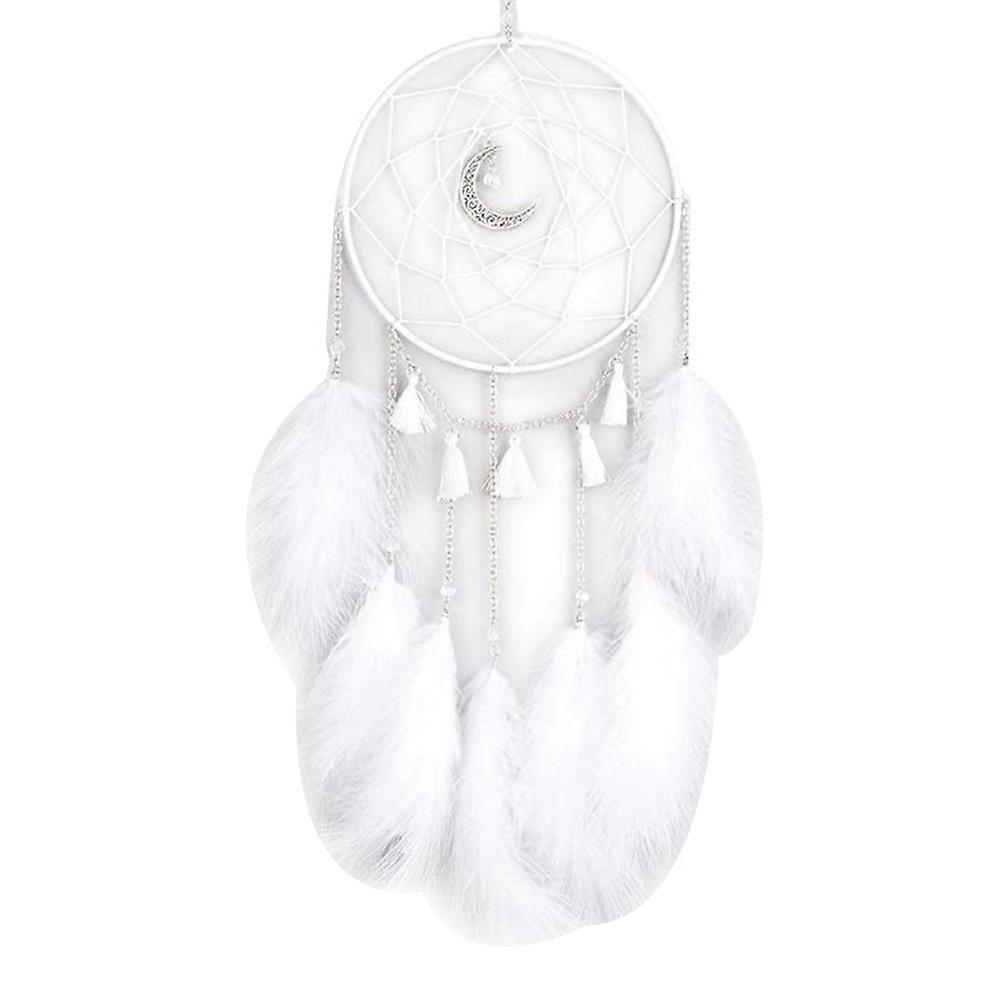 LED Dream Catcher, Handmade Dream Catchers for Bedroom Wall Hanging Home Decor Ornaments Craft (Whi