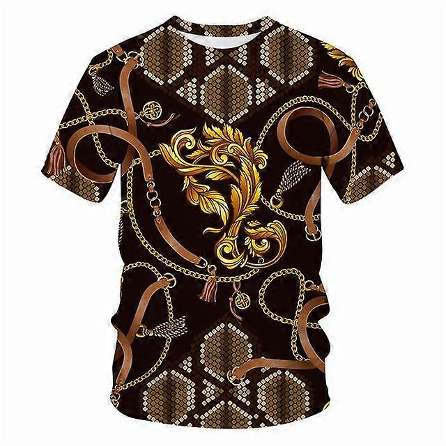 JWL-Summer hot selling European and American retro 3D digital printing T-shirt exotic Hong Kong Style peony short sleeved T-shirt