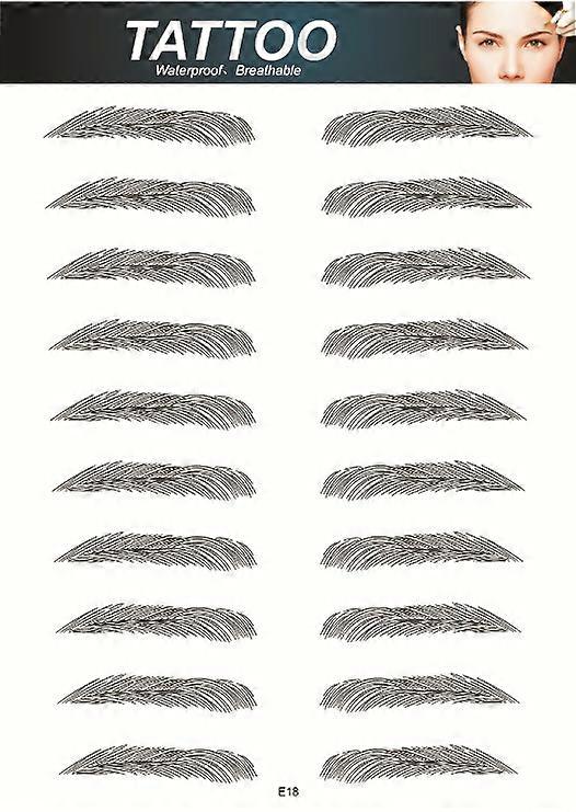 4d Haj-szerű vízálló szemöldök tetoválás matricák ápolási matrica