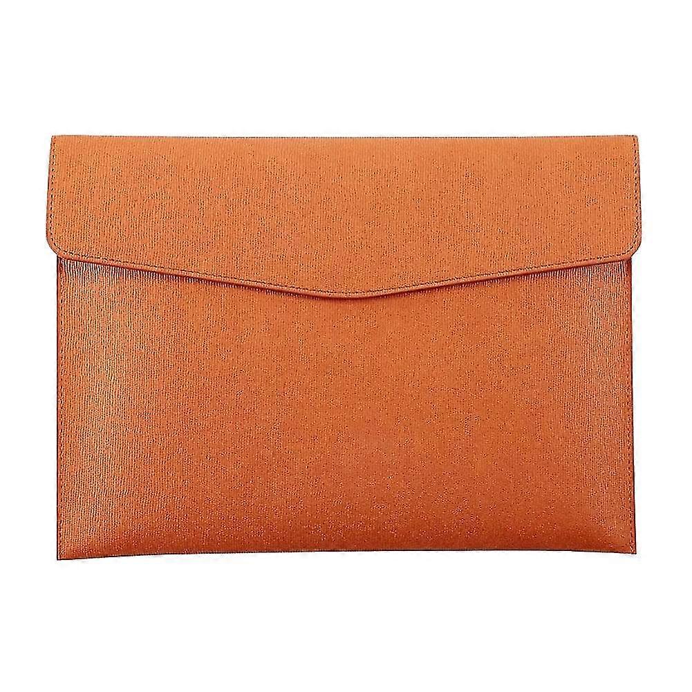 Pu Leather A4 File Folder Document Holder Waterproof Portfolio Envelope Folder Case With Snap Closu
