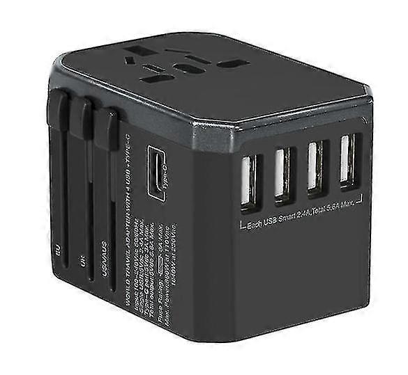 Universal 4 Usb Ports Usb Multi-function Adapter Travel Universal Plug