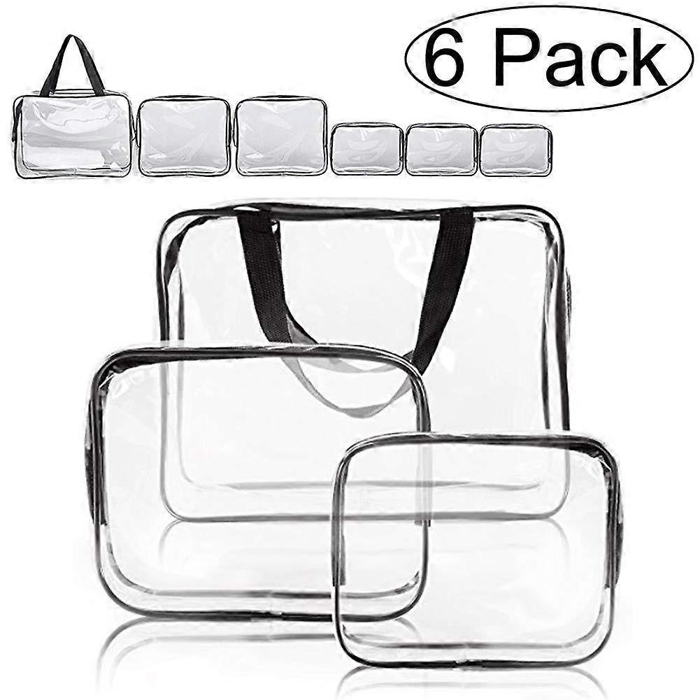 Clear Cosmetic Bag, 6 Piece