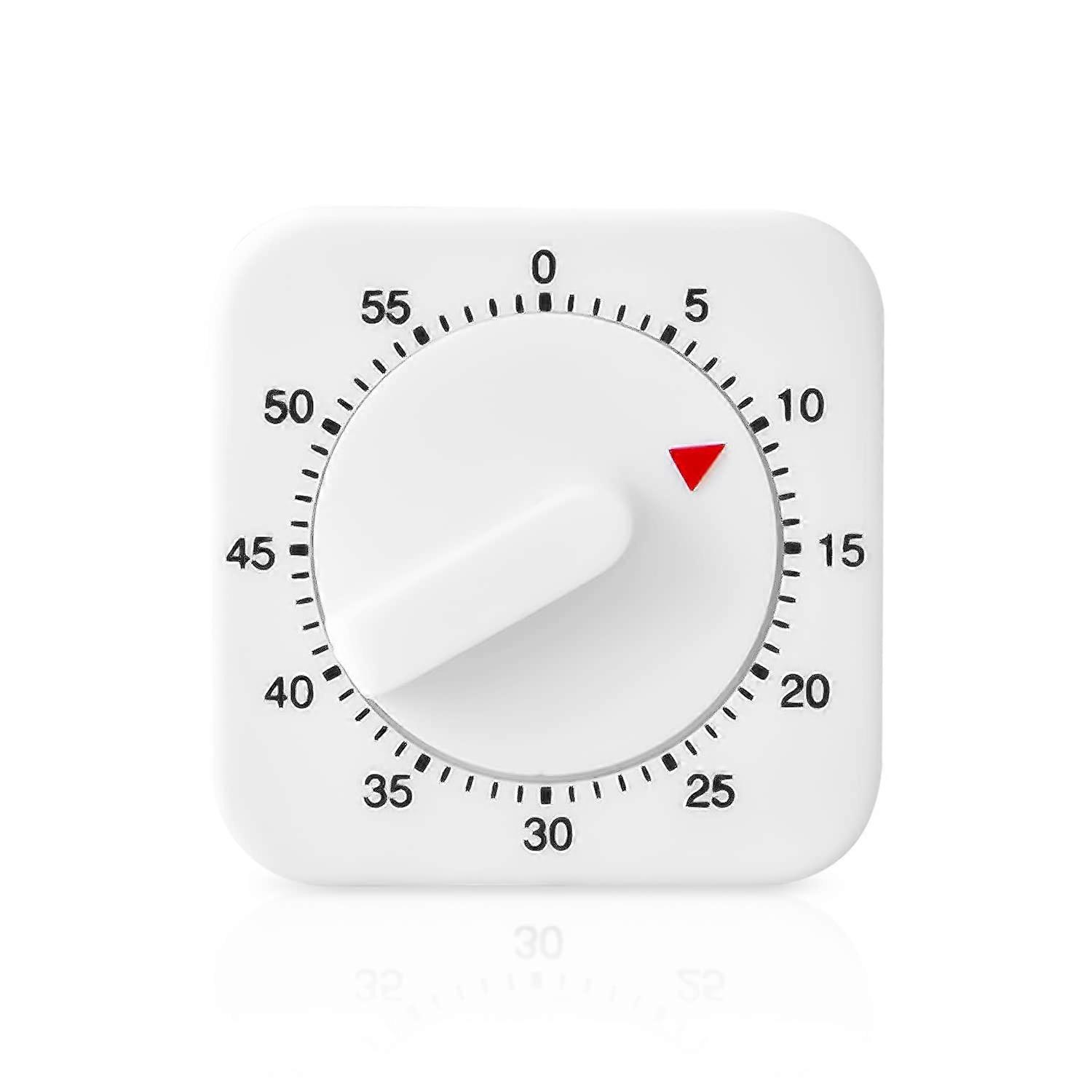 1 Piece of Square Kitchen Timer, 60-minute Mechanical Timer