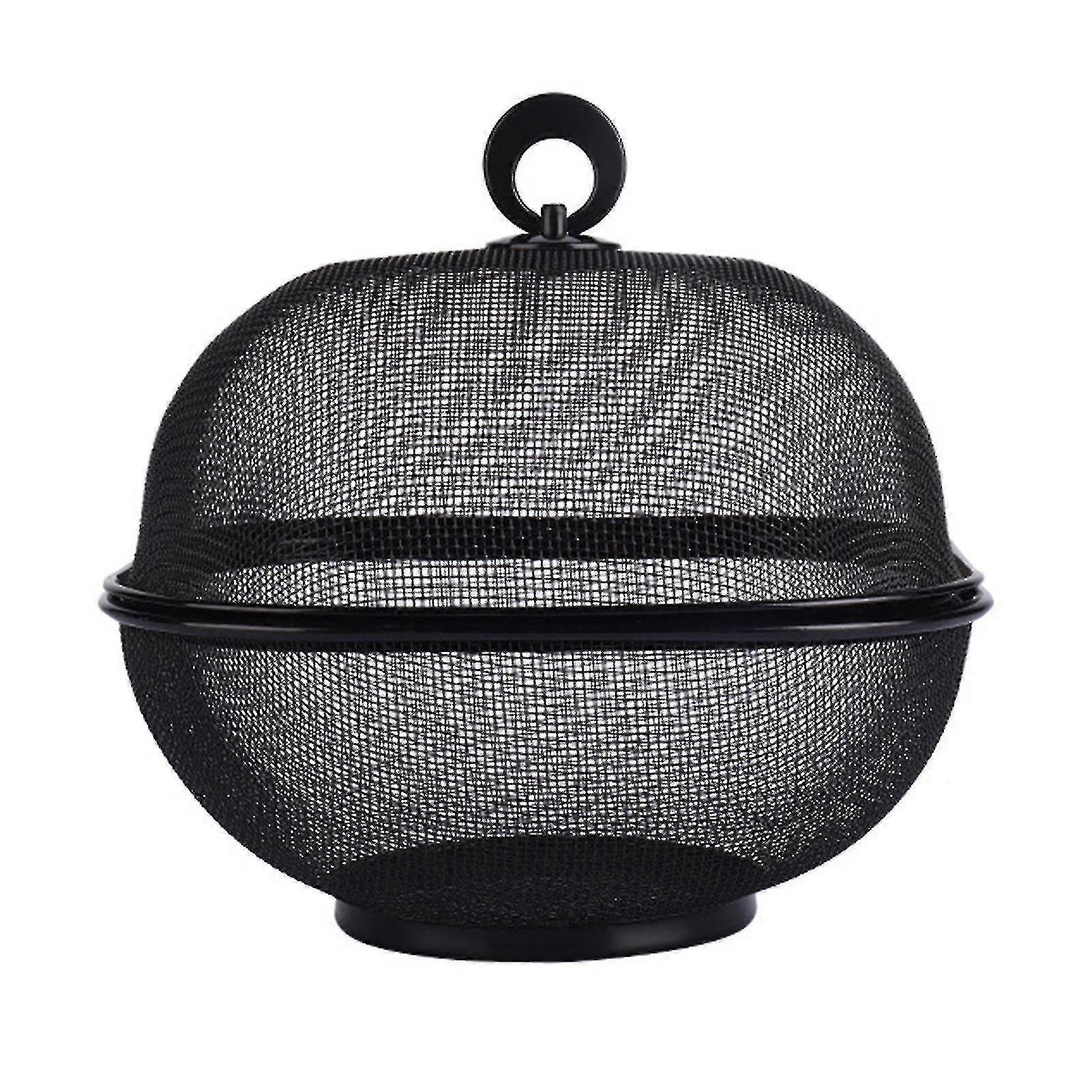 Mesh Fruit Basket With Lid Food Grade Large Capacity Multifunctional Fast Draining Prevent Fly Stainless Steel Kitchen Drain