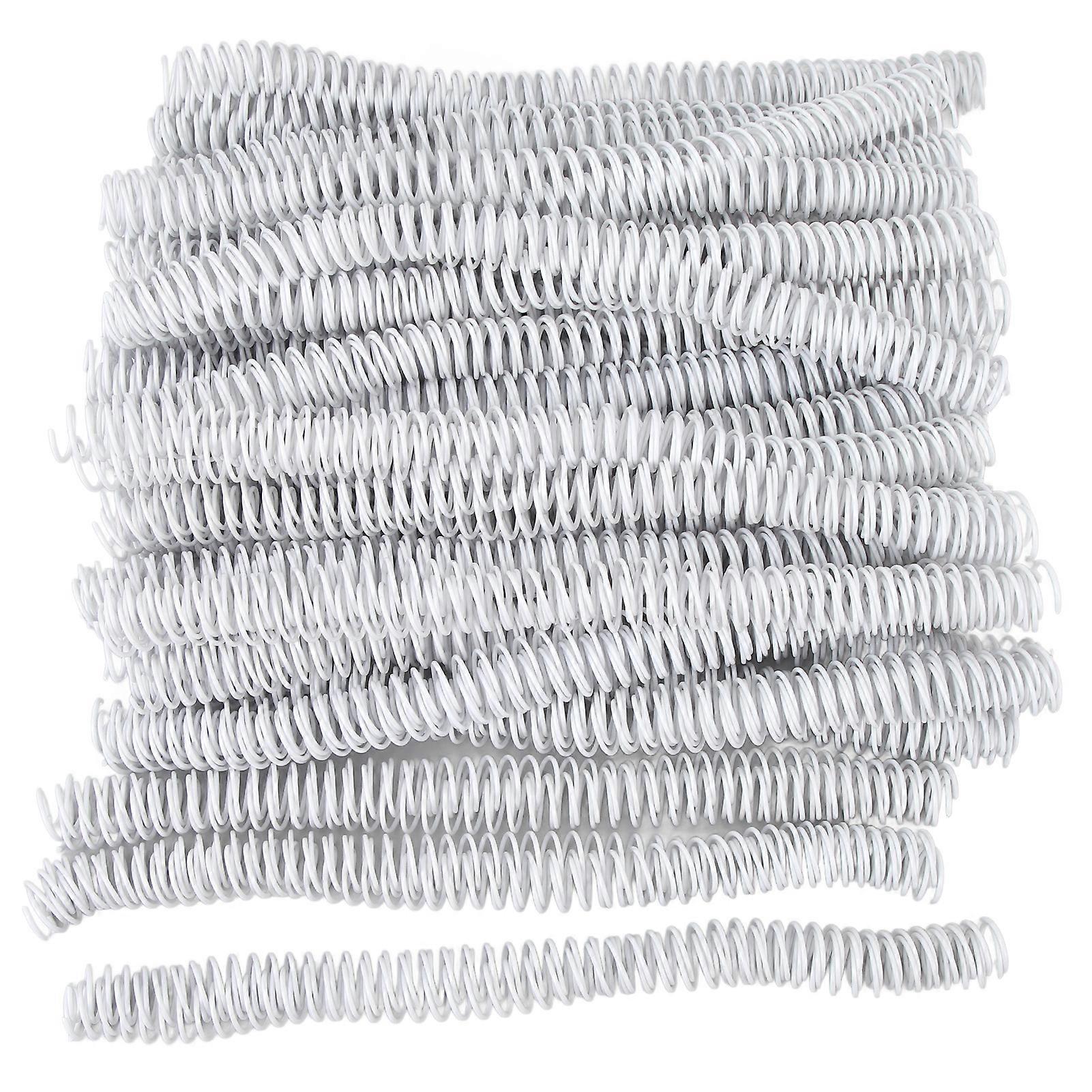 100PCS Spiral Binding Coils 16mm Diameter 48 Teeth 4:1 Binder Combs Spines for A4 Paper White