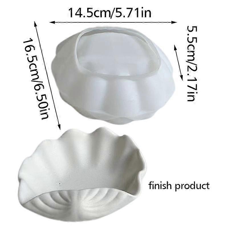 Nye Shell Opbevaringsplader Konkylie Skaller Stearinlys Kopper Silikone Forme Bakke Gipsforme Drypforme