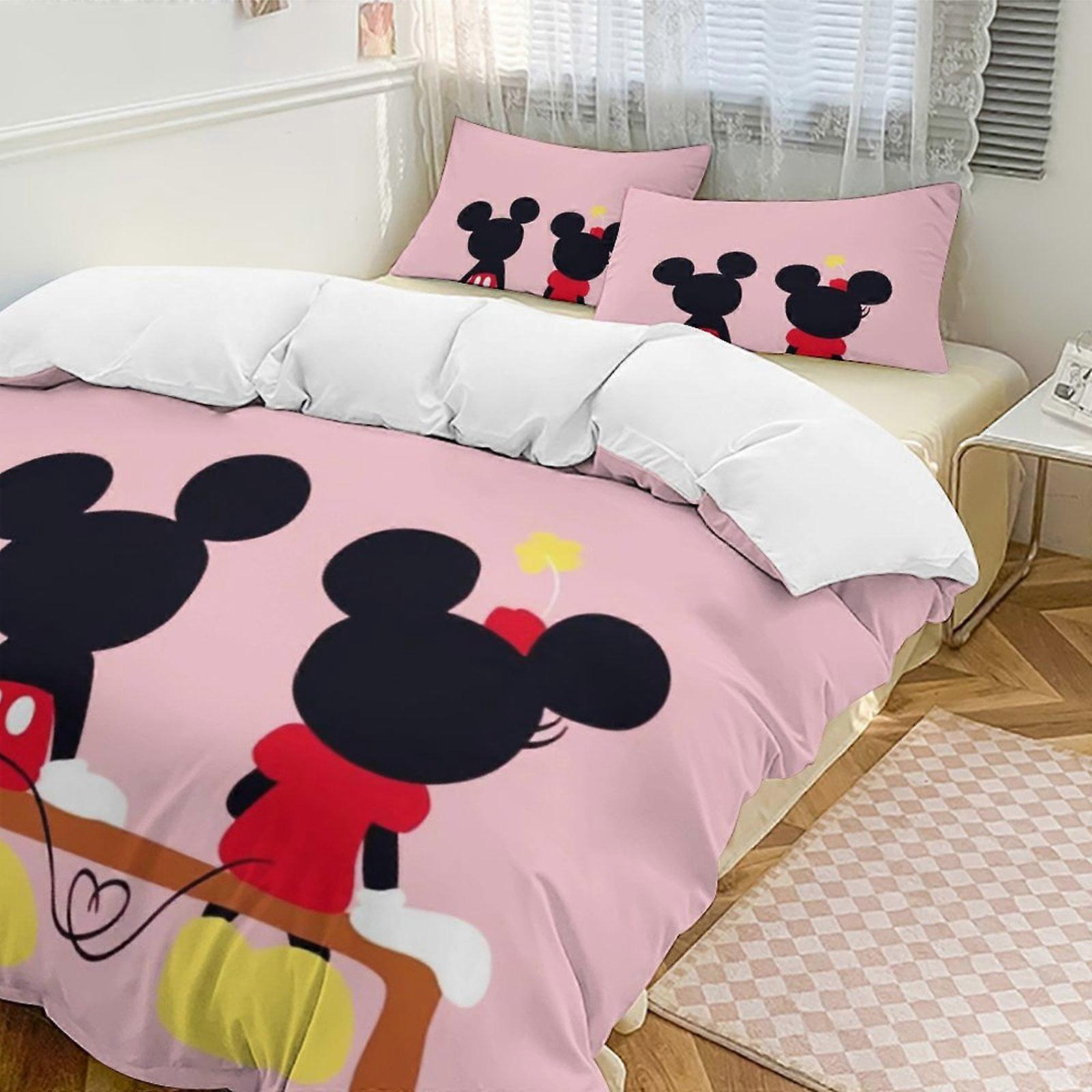 v4260  Bed Sheets Bedding Minnie MouseCartoon Collection 3-Piece Comforter Set, Personalized Bedding Decor for Kids And Teens  Bed Sheets  yuq4260