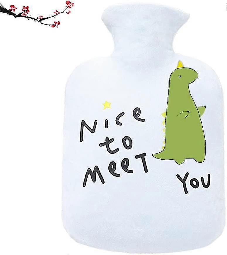 Hot Water Bottle With Soft Cover 1000ml Plush Cotton, Fluffy Soft Soft Rubber