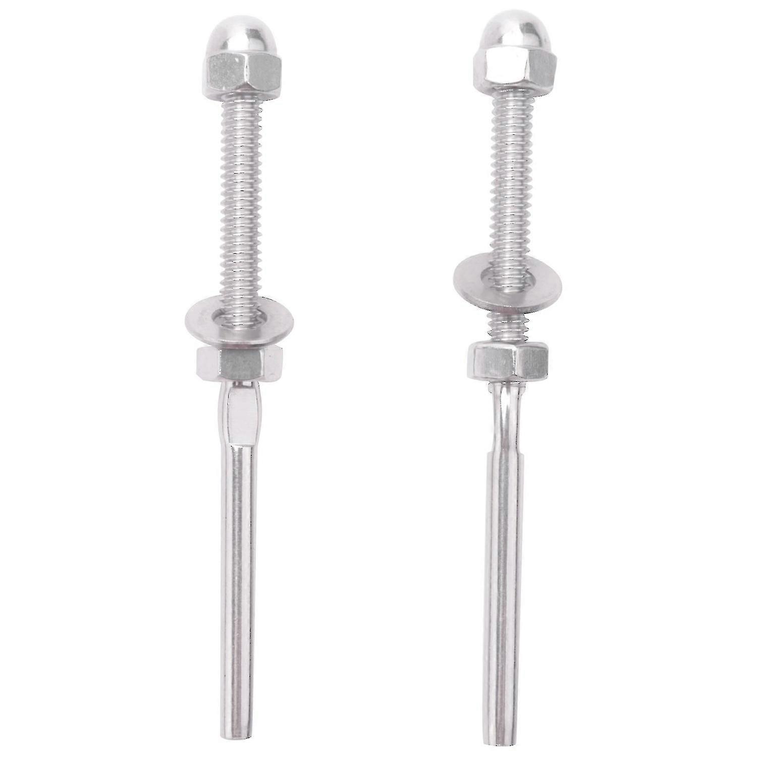 50 Pcs Moins d’acier Main courante Ramping Câble Tendeur Goujon fileté Extrémité Raccord pour 1/8 pouce Cabl
