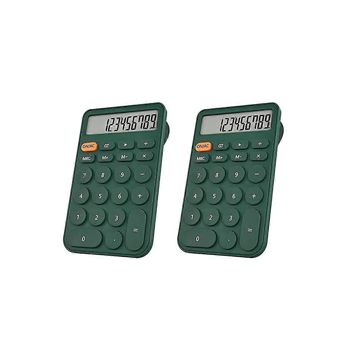 2 Pack Basic Calculator, Pocket Size Mini Calculators, 12 Digit Desktop Calculator For Office, School Students