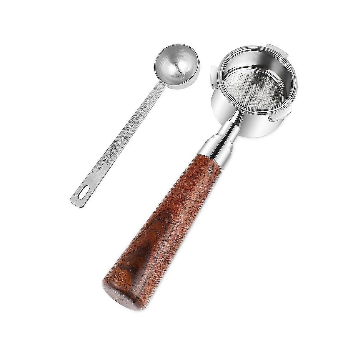 Bottomless Filter 51mm,coffee Bottomless Filter Holder For Coffee Machine Machine Coffee Bottom Filter Holder With Spoon