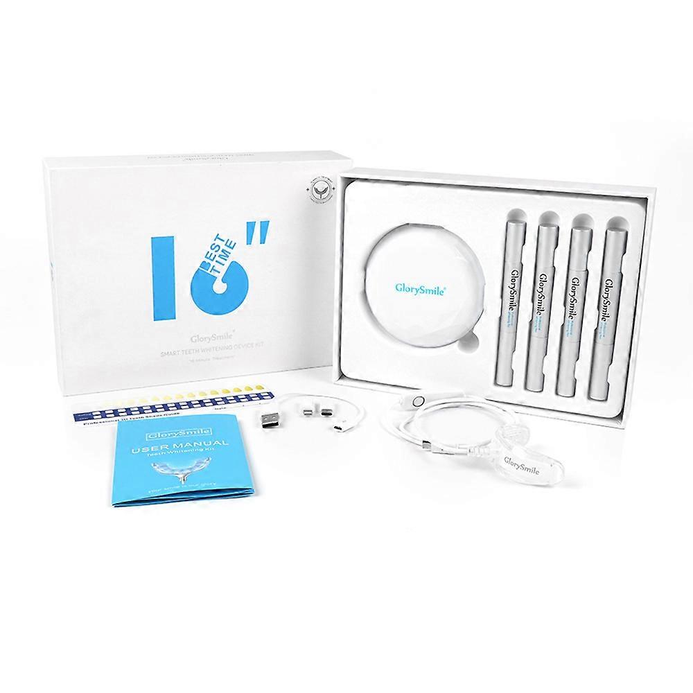 彼のためのプロの歯のホワイトニングキット:高度な青色LEDライト、濃縮過酸化物ジェル、スマートフォンアダプター、トラベルバッグ