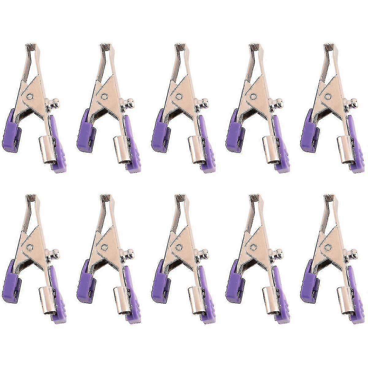 10pcs επαναχρησιμοποιήσιμα ηλεκτρόδια κλιπ αλιγάτορα ΗΚΓ/ΗΚΓ για ζώα, κατοικίδια ζώα, σκύλους, γάτες και κτηνιάτρους, που χρησιμοποιούνται για να καθορίσουν τα καλώδια