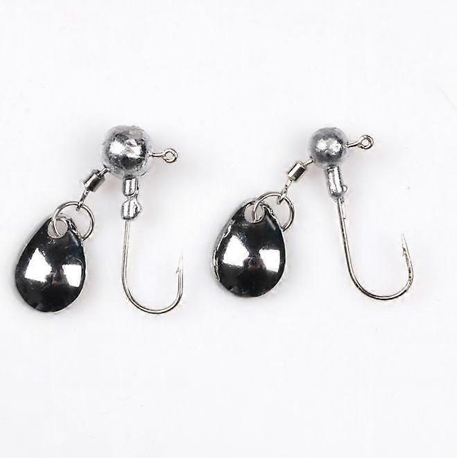 Set of 20pcs Fishing Jig Head Spinners Hooks Jigging Round Head Bait Trout Bass