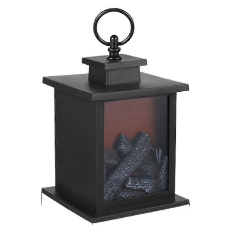 Simulation fireplace creative small ornaments handicraft candlestick simulation decoration LED charcoal flame wind lamp