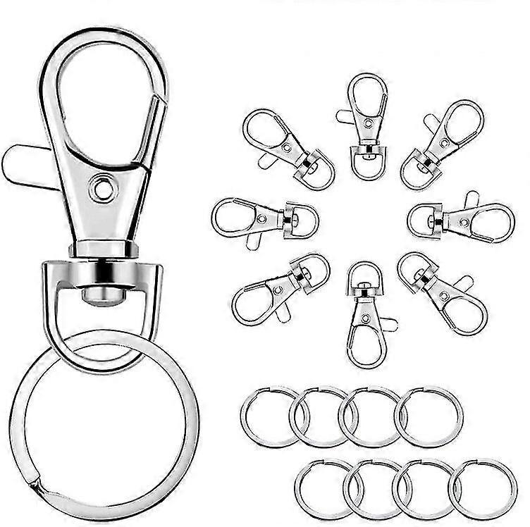 50pcs Rotating Key Chain Key Chain Buckle Key Ring Lobster Claw Hook Diy Handbag Decorative Rotating Lock