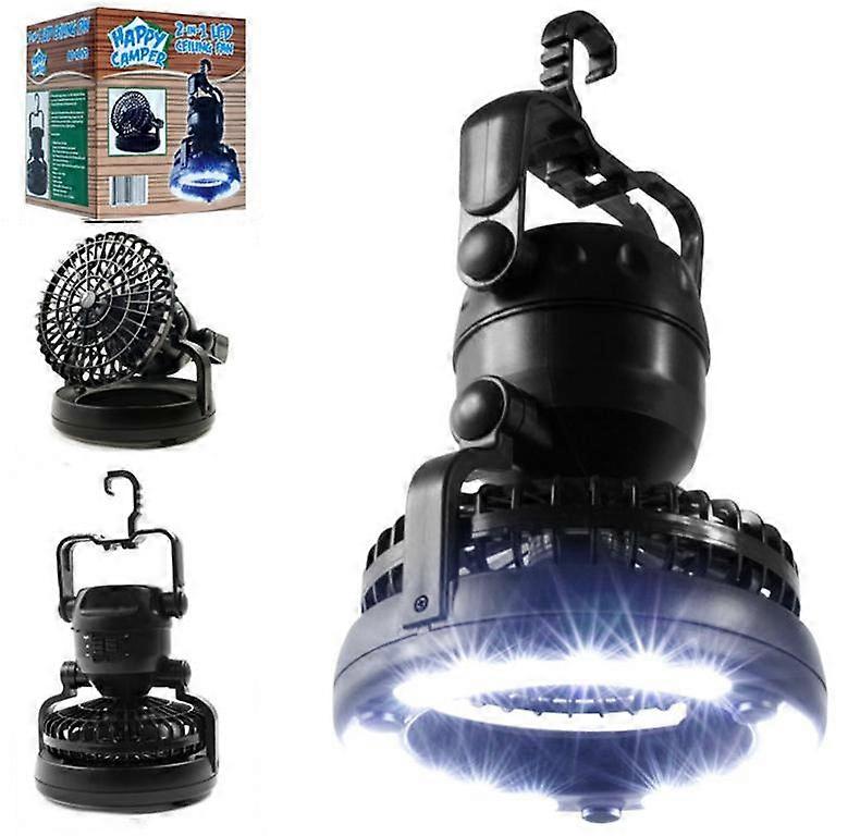 Tent Lantern Ceiling Fan Camping Emergency Lamp Hanging LED