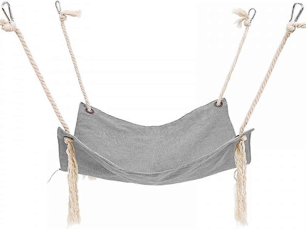 Cat Cage Hammock, Cotton Linen Breathable Pet Swing Hanging Nest with 4 Hooks for Less Than 7Kg/15 Lbs Cats Rabbits Ferrets Chinchillas
