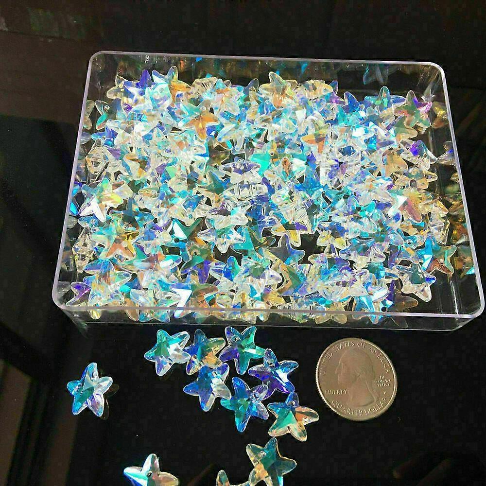 30 قطعة AB نجم البحر الكريستال الأوجه المنشور الزجاج صائد الشمس الثريا قلادة ديكور