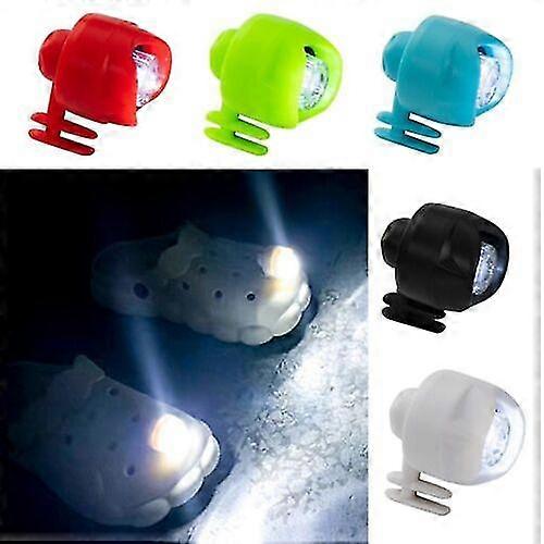 1 Pair Small Lights Headlights For Croc Shoes Decoration Clog Sandals Shoes Charms Rechargeable