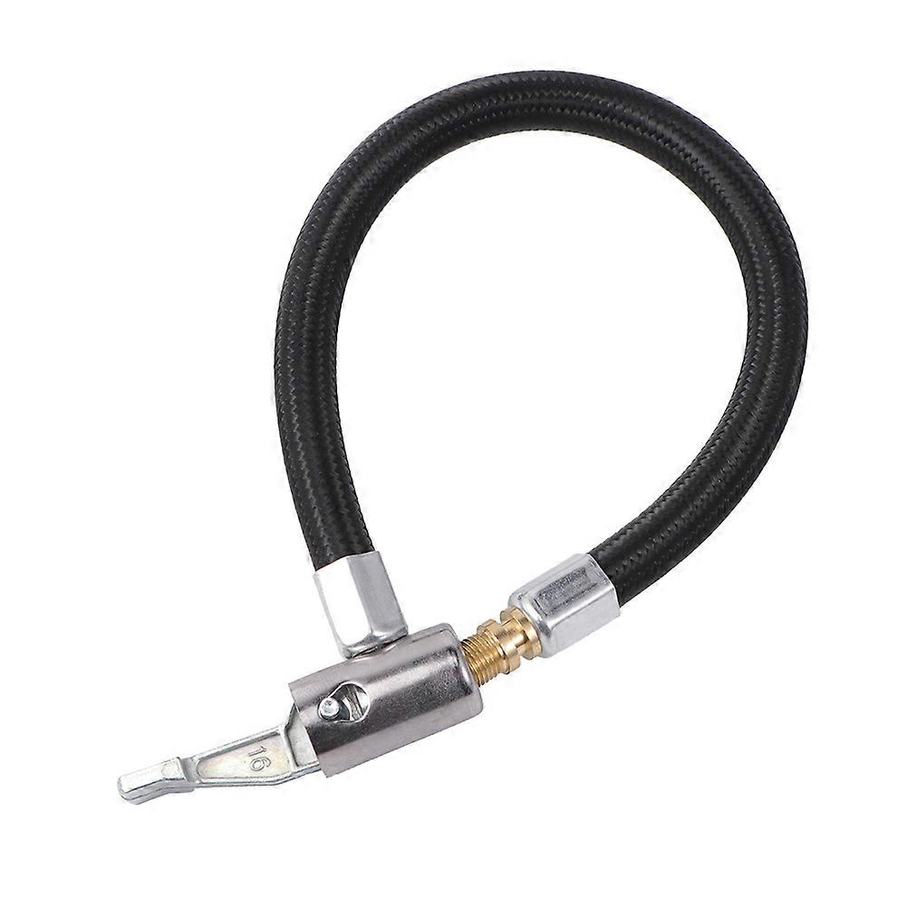 Locking Air Chuck with Air Hose Inflator Adapter Extension Inflating Tubes for Pump of Bike Motorcycle Car Tire (10cm)