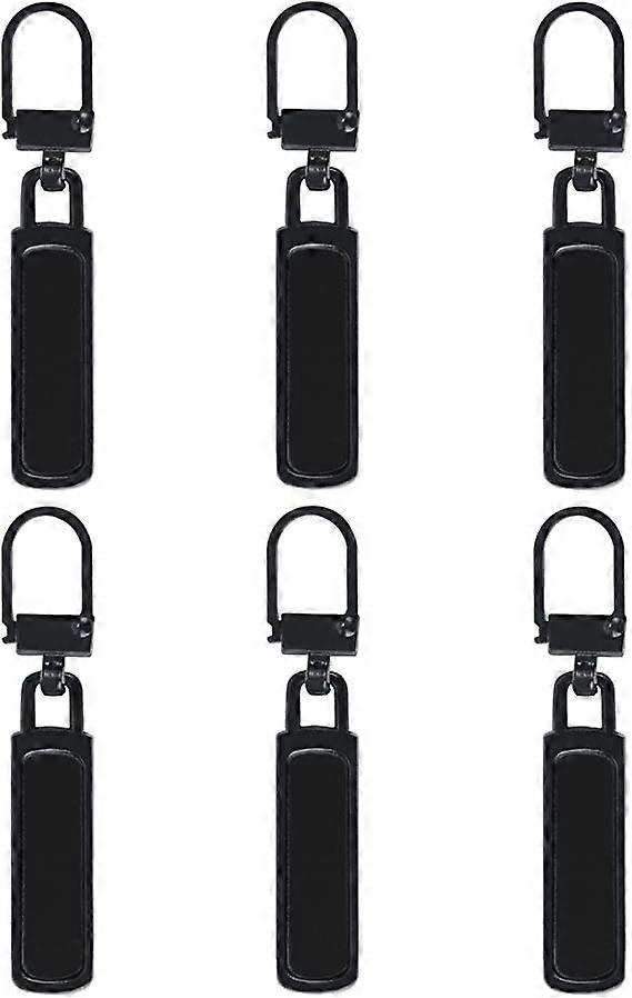 Pull Replacement Metal Zippers 8pcs Premium Zipper Pull Replacement Zipper Pull Tabs Replacement Ungraded Zipper Pull (Black)