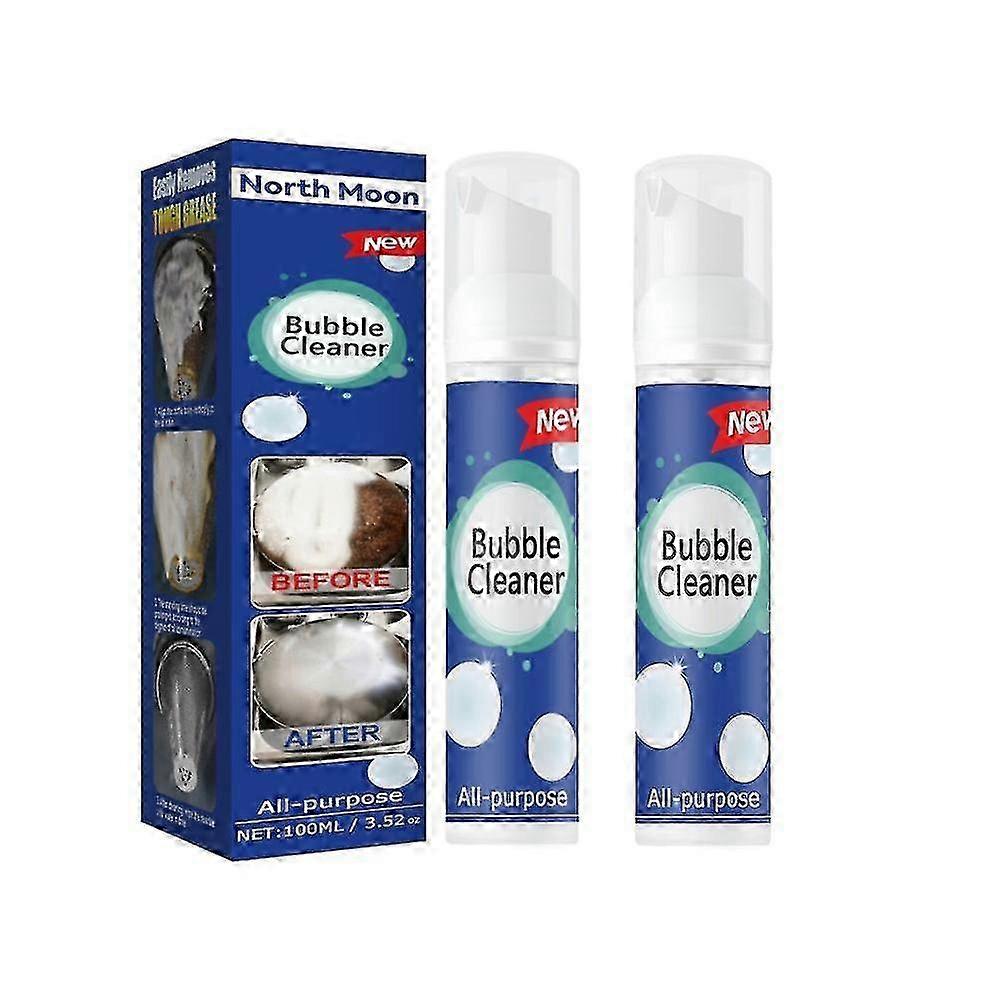2pcs Powerful Cleaning Bubble Cleaner Spray Foam Kitchen Grease Dirt Removal