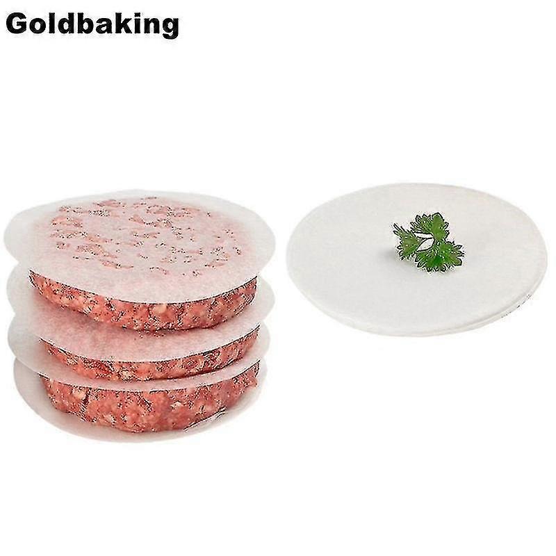 100pcs Goldbaking Round Parchment Paper Liners Safe For Oven And Electronic Bbq Grill Wax Paper Hamburger-Size4.5inch(11cm)