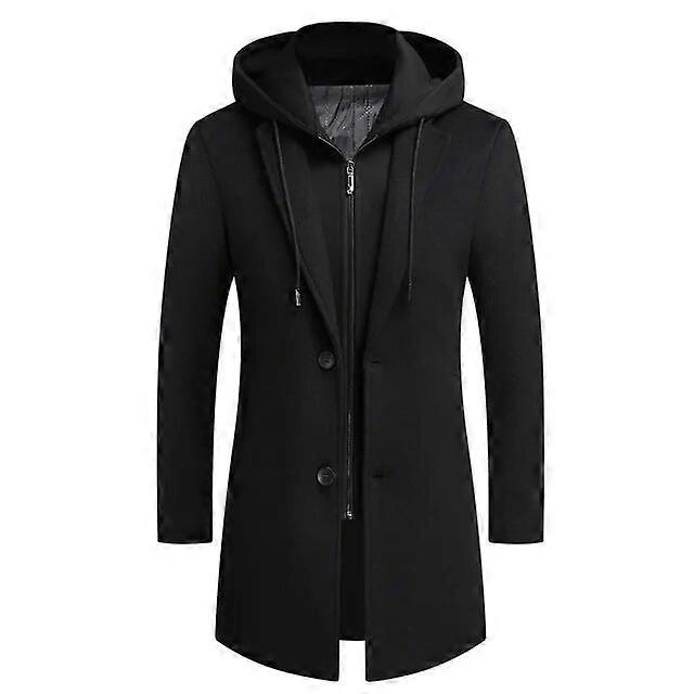 Men Wool Coat Casual Warm Winter Wool Coat Coats & Jackets