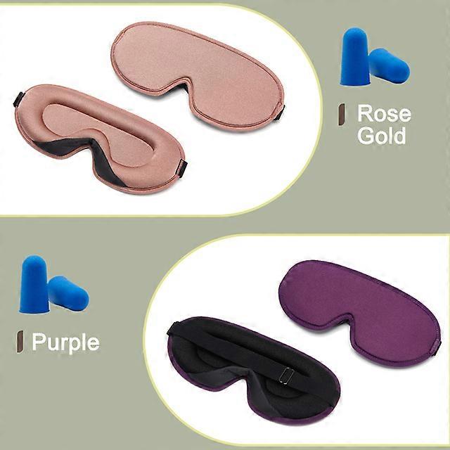 3D Memory Foam Silk Sleep Mask SoftWomen Men Eye Patches Comfort Three Dimensional Design Face Mask Eyeshade Night Breathable