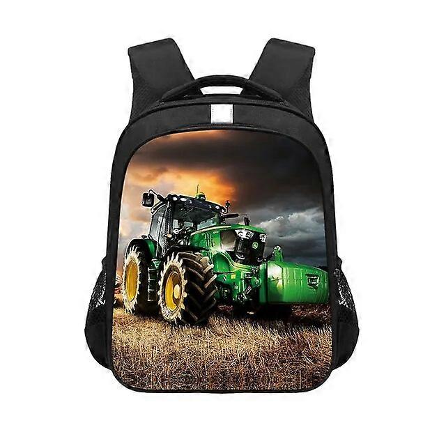 Gioca con Farm Tractor Print Backpack Teenager Boys Girls School Bags Cartoon Tractor Bookbag Fashion Daypack Zaini Zaini F13FARMTR02CW 16inch