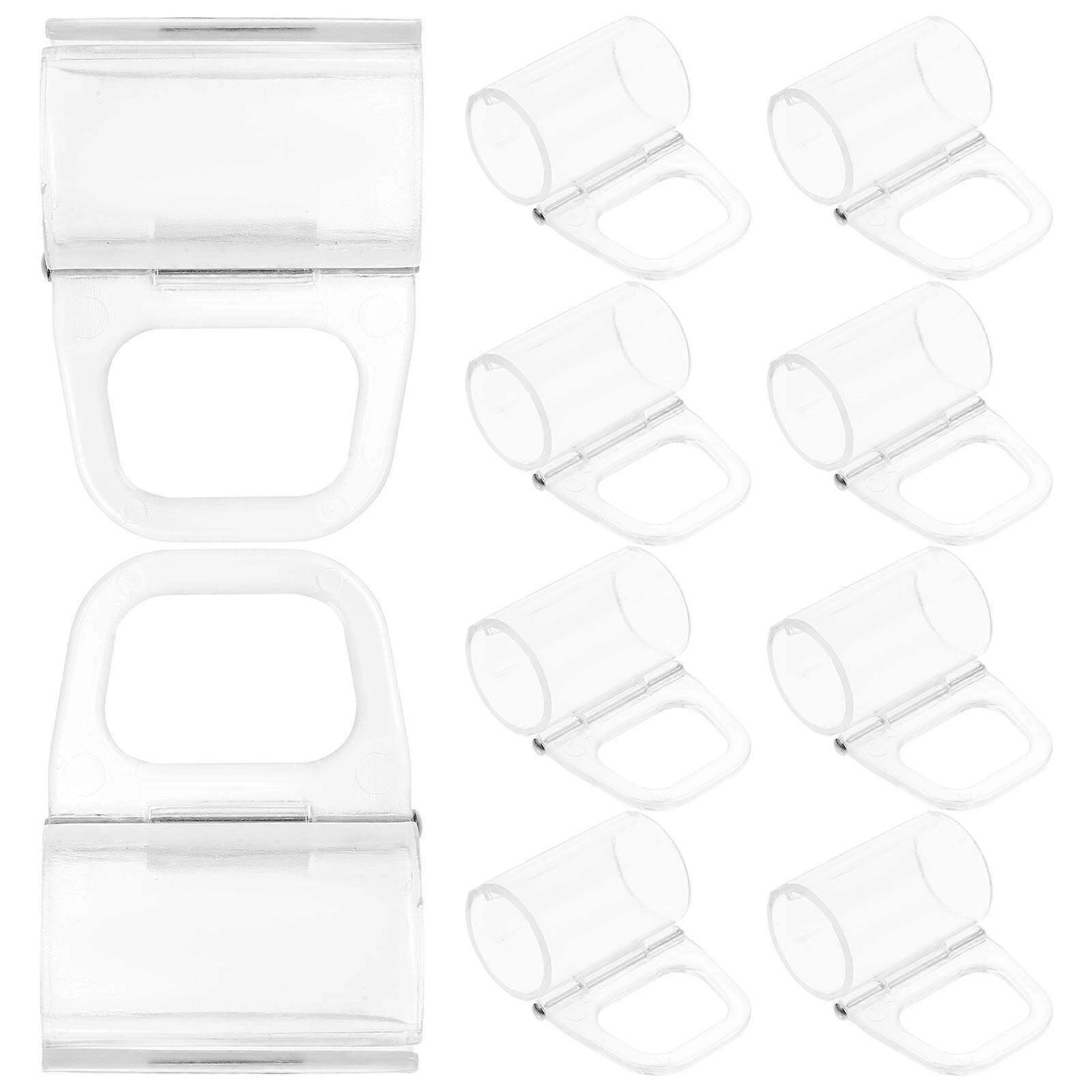 Lot de 10 stores enrouleurs transparents avec poignée pour tige de 20 mm