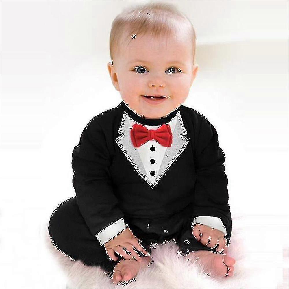 The Jaxon - Baby Boy Gentlemen Cotton Romper Top + Short