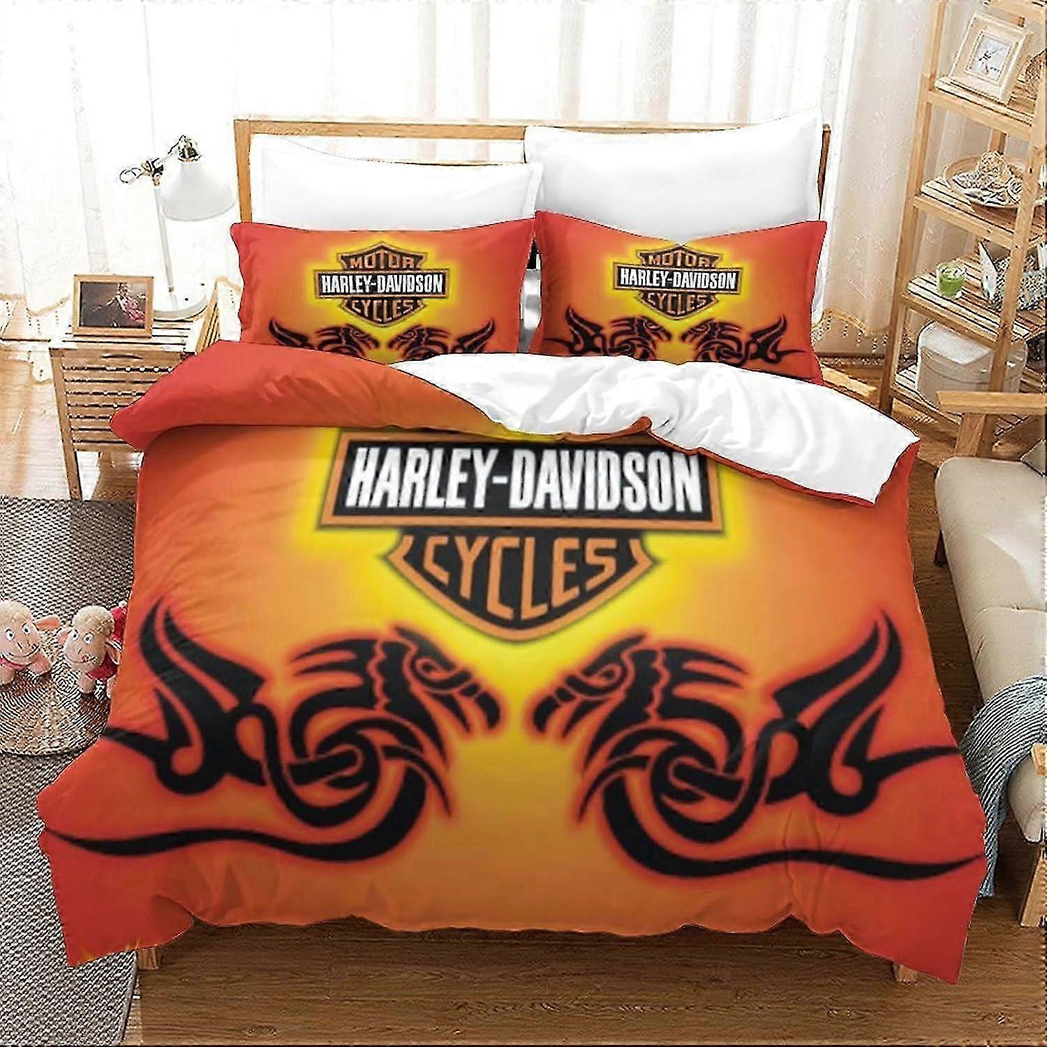 J1973 Lençóis 3D Impresso Grifinória Capa de Edredom Conjunto 3 Peças Capa de Edredão Conjunto de Cama de Microfibra Macia com 2 Fronhas Lençóis BBA1973