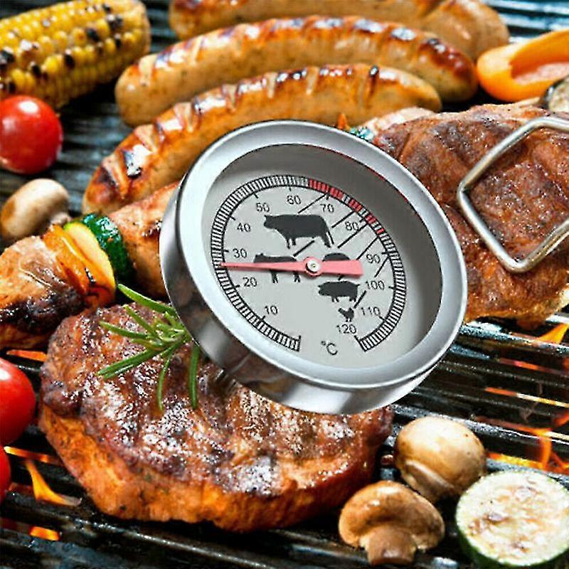 Stainless Steel BBQ Thermometer BBQ Smoker BBQ Thermometer Tool (50 to 800 degrees Fahrenheit)