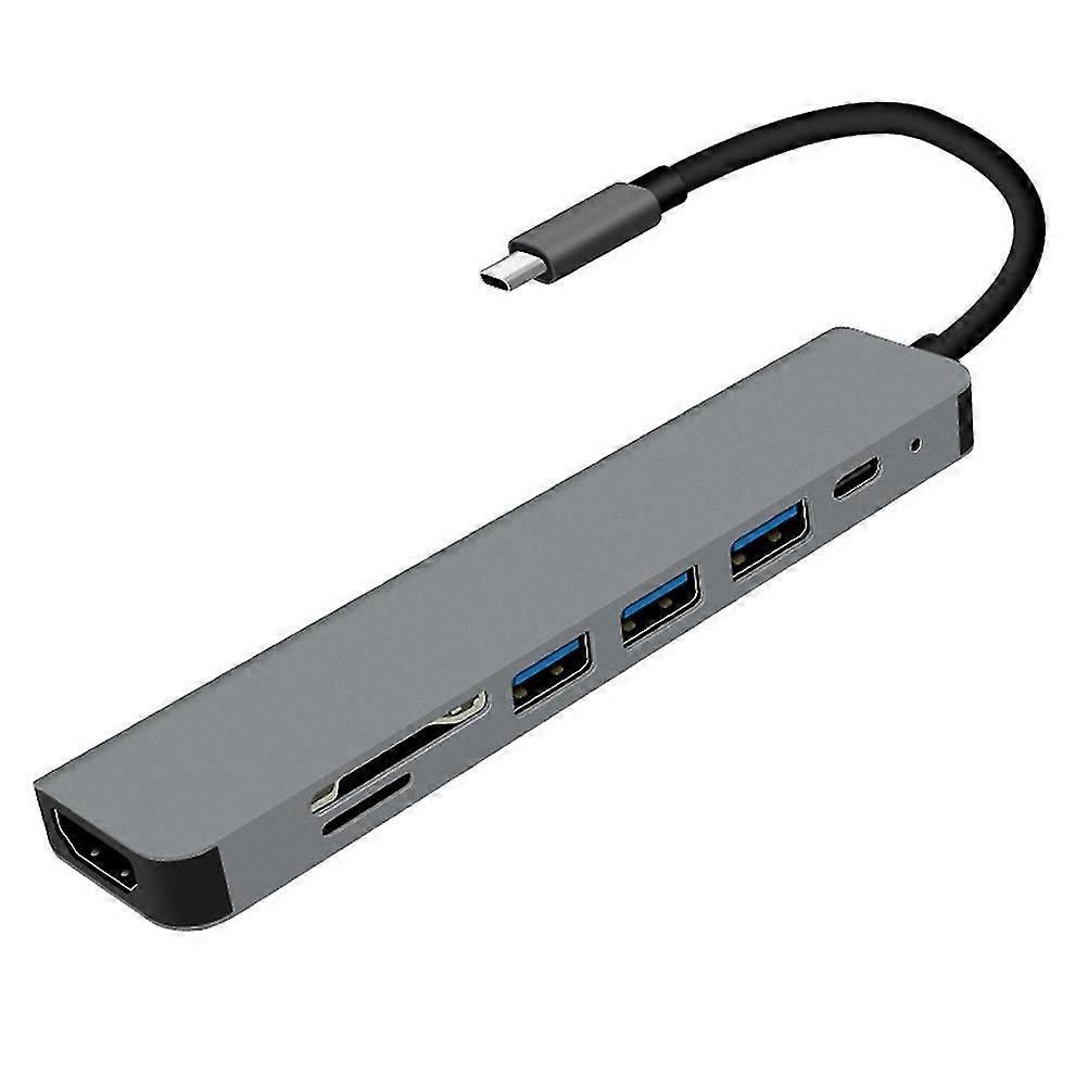 7 portas USB Hub slots saída de vídeo Multifunction Data Hub para laptop