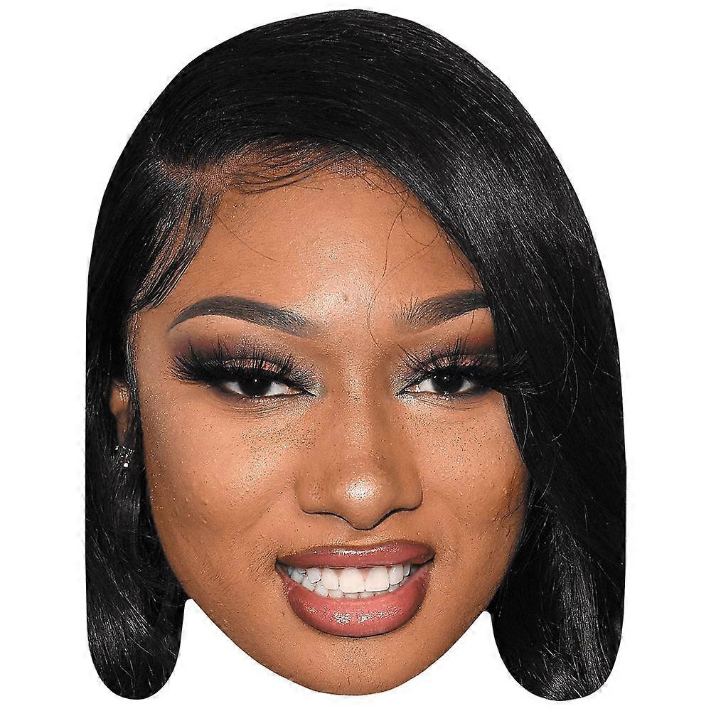 Megan Thee Stallion (Make Up) Celebrity Mask, Flat Card Face