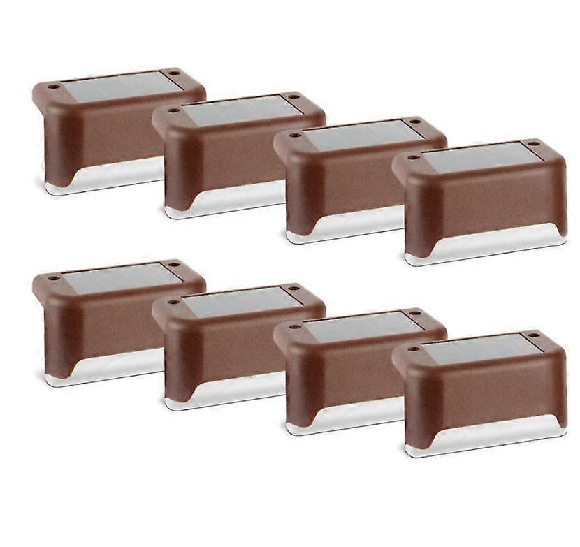 4-16pcs LED Solar Powered Fence Wall Light Garden Lamp Step Path Pyntede Xmas Decor