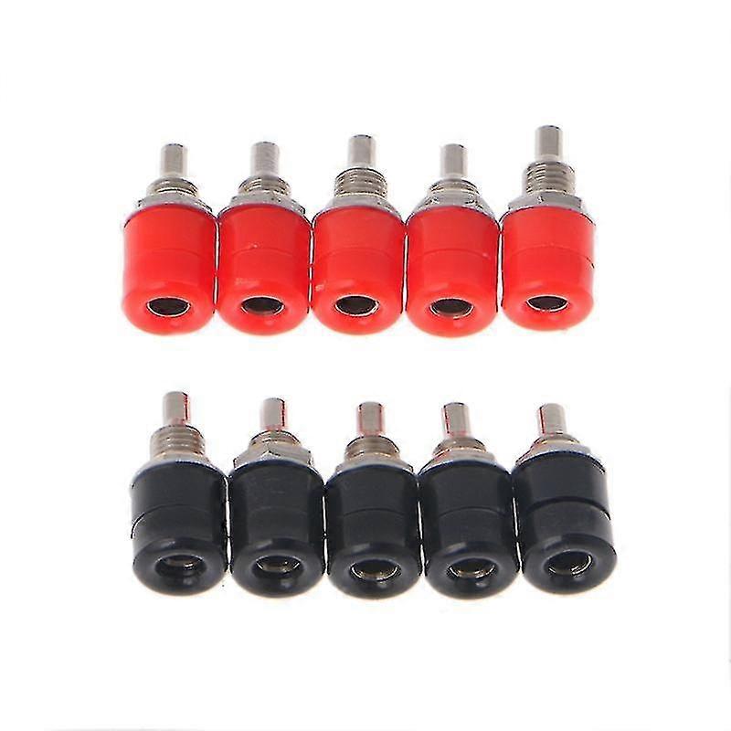10 Pcs 4mm Female Banana Plug Socket Connector Binding Post Amplifier Terminal