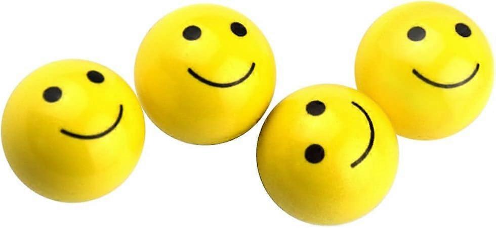 Smiley Reifenrad Legierung Ventilkappen Staubkappen Universal Für Autos, SUVs, Fahrräder, Motorräder, LKWs | Gummi luftdicht Dichtung Kunststoff | Anschrauben (Gelb